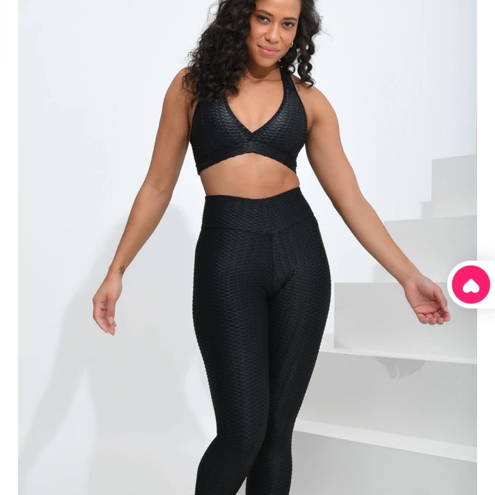 Bb black croc leggings crop
